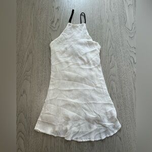 Pur Black and White Sheath Mini Dress Sleeveless Halter